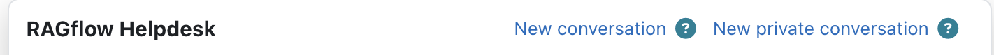 Helpdesk drawer controls for new conversation, forget memory and private mode